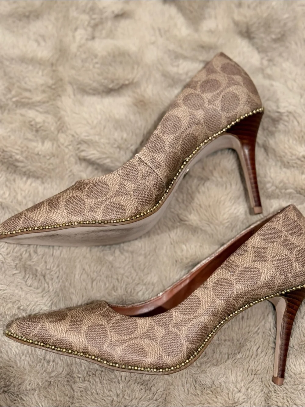 COACH Women's Waverly Beadchain Pump in Signature Canvas